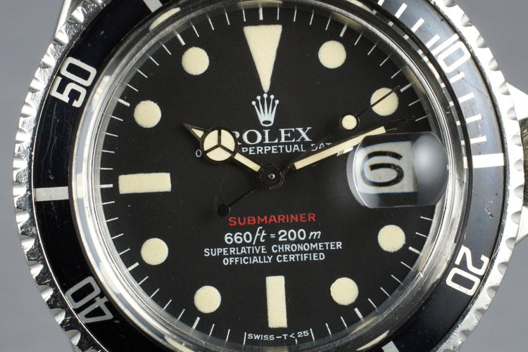 1972 Rolex Red Submariner 1680 with Mark VI Dial