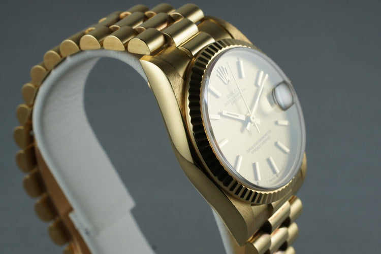 1986 Rolex 18K MidSize Datejust 68278