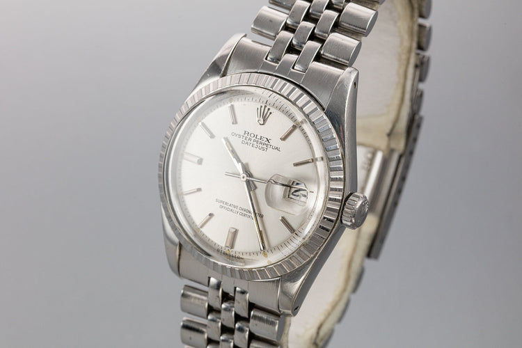 1974 Rolex DateJust 1603 Silver Sigma Dial with Box and Papers