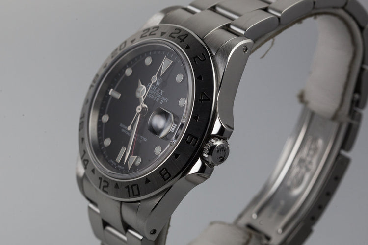 2002 Rolex Explorer II 16570 Black Dial