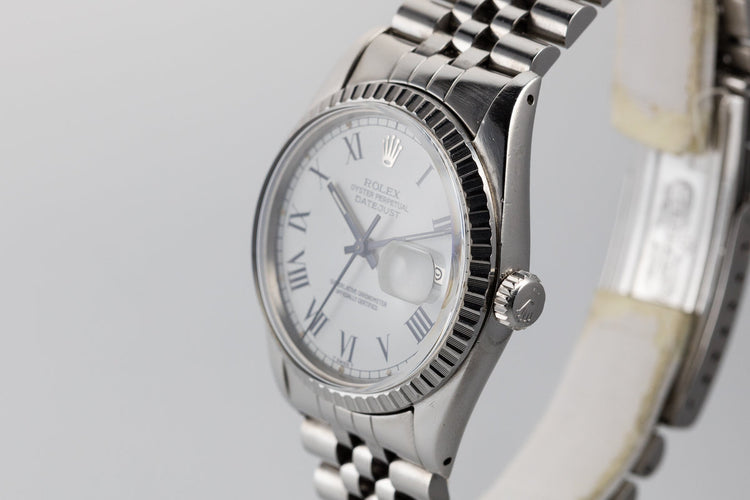1979 Rolex DateJust 16030 White Roman Numeral Dial