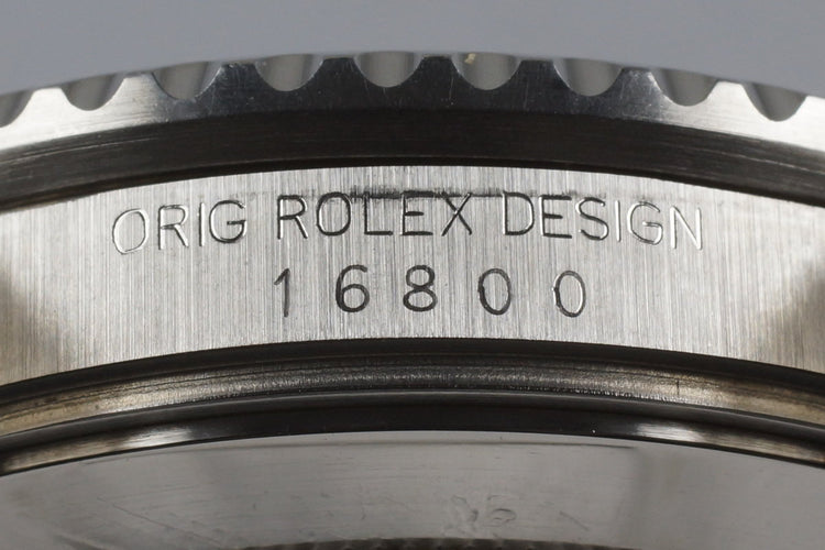 1986 Rolex Submariner 16800 with Box and Papers