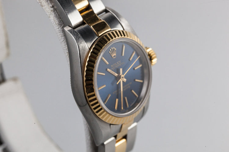 1995 Ladies Oyster Perpetual 67193 Blue Dial