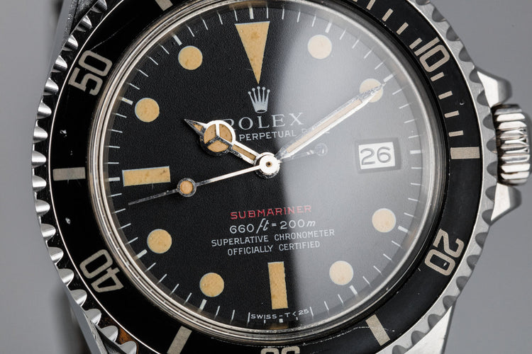 1971 Rolex Red Submariner 1680 MK IV Dial