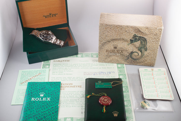 1978 Rolex Sea-Dweller 1665 Rail Dial with Box and Papers