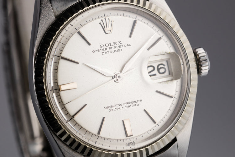 1964 Rolex DateJust 1601 with No Lume Silver Dial