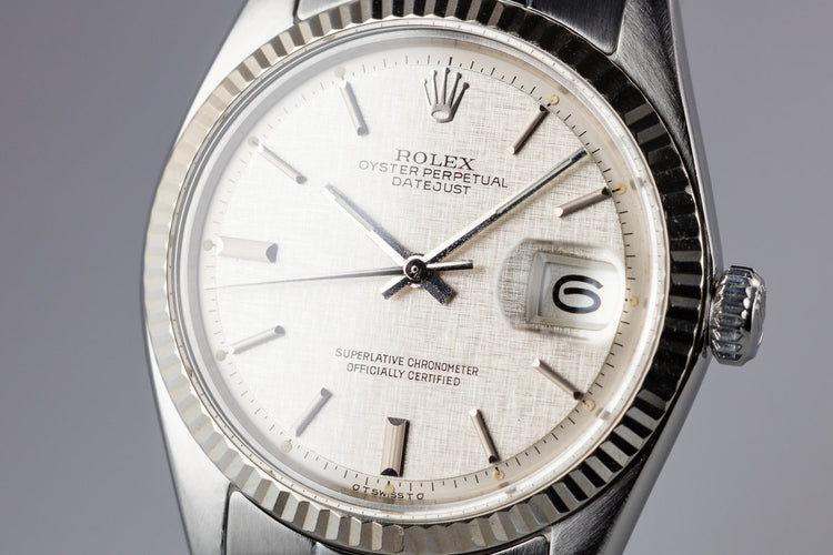 1972 Rolex DateJust 1601 with Silver Sigma Linen Dial