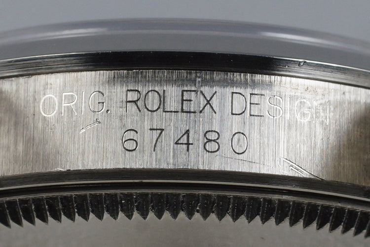 1995 Rolex MidSize Oyster Perpetual 67480 Silver Dial