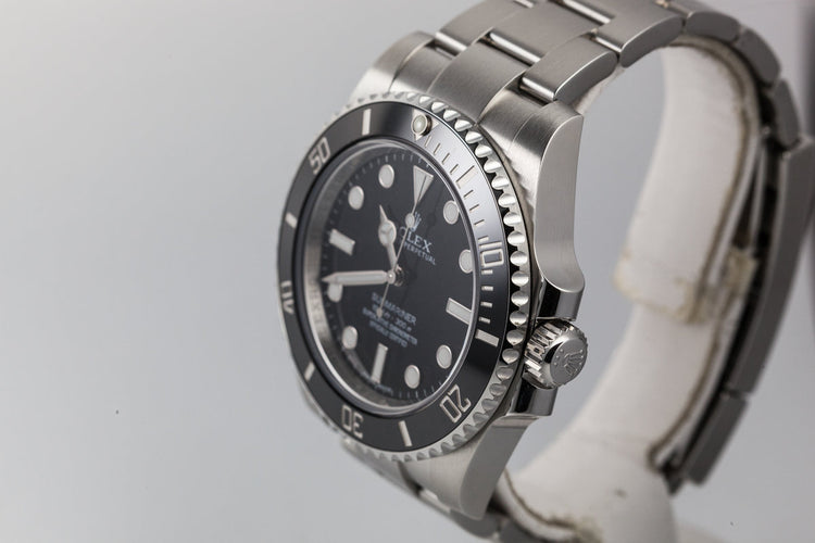 2015 Rolex Submariner 114060 with Box and Papers