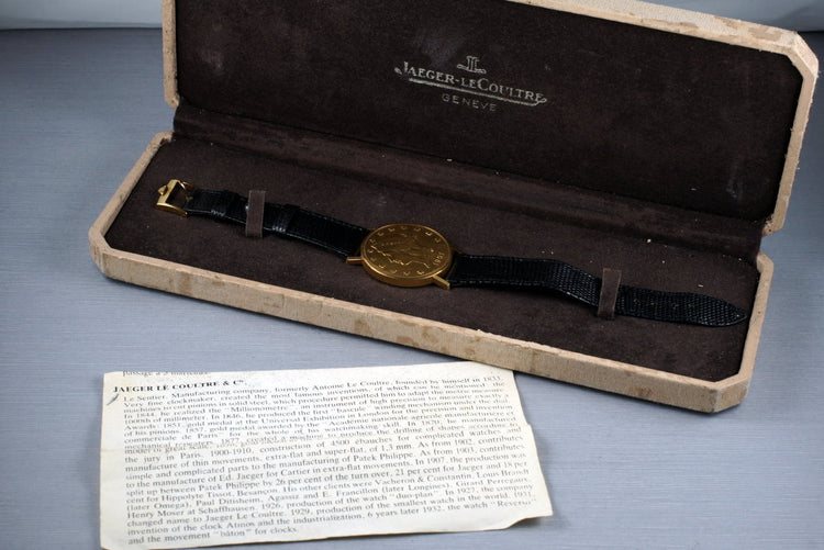 1980’s Jaeger LeCoultre 18K 20 Dollar Gold Coin Watch with Box
