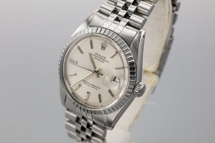 1978 Rolex DateJust 1603 Silver Dial with Service Papers