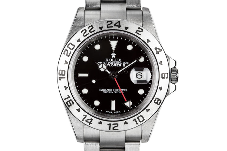 2003 Rolex Explorer II 16570 Black Dial with Box and Papers
