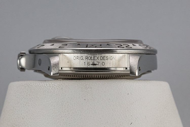 1999 Rolex Explorer II 16570 "SWISS" Only Black Dial with Box and Papers