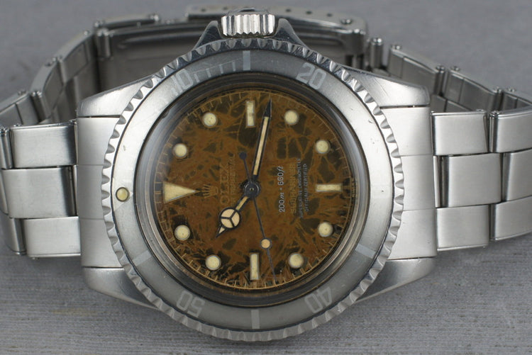 1959 Rolex Submariner 5512 4 Line Gilt Chapter Ring PCG Tropical Dial