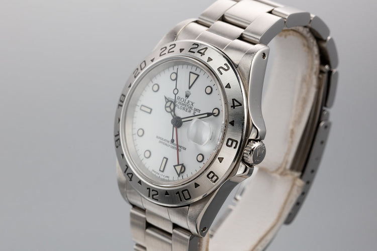 1995 Rolex Explorer II 16570 White Dial