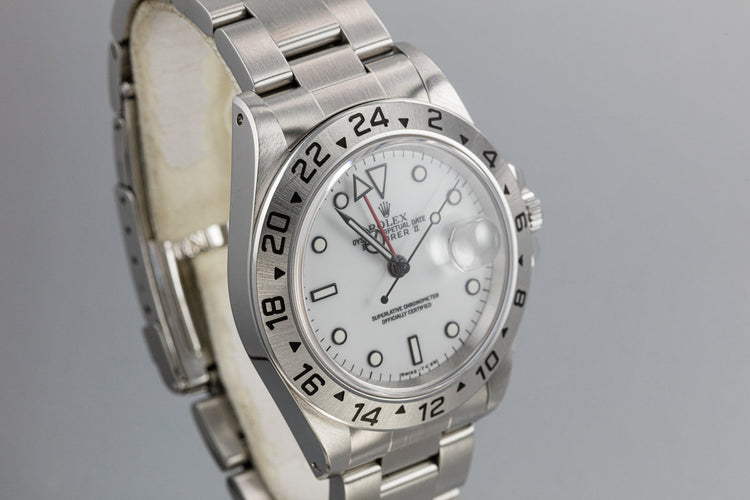 1997 Rolex Explorer II 16570 White Dial