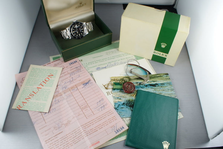 Rolex Red Submariner 1680 with Complete Box and Papers Set