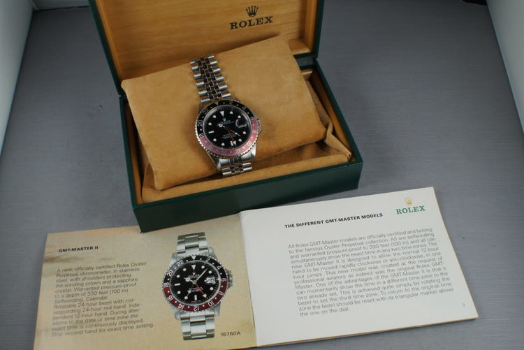 1986 Rolex GMT Ref: 16760 with Box “fat lady”