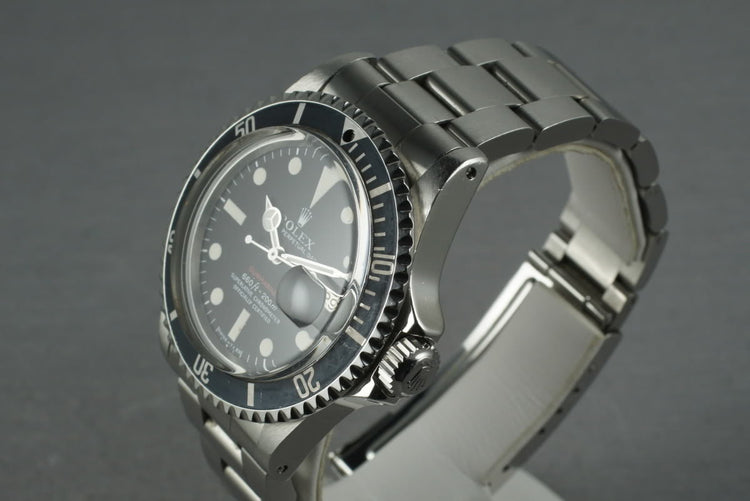 1972 Rolex Red Submariner 1680 Mark V with Faded Fat Font Insert