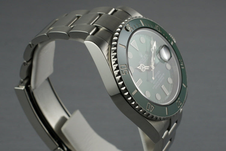 2010 Rolex Green Submariner 116610V with Box and Papers