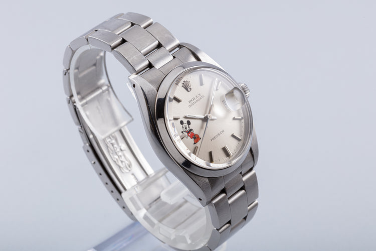 1977 Rolex Oyster Date Precision 6694 with Mickey Mouse and Box & Papers