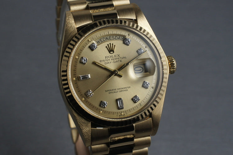 1978 Rolex YG Day-Date 1803 with Diamond Dial