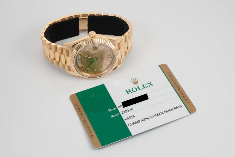 2017 Rolex 18K Day-Date 228238 with Box and Papers