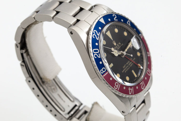 1965 Rolex GMT 1675 Black Gilt Dial