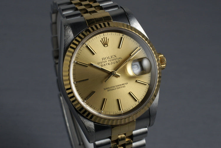 1995 Rolex 18K/SS DateJust 16233
