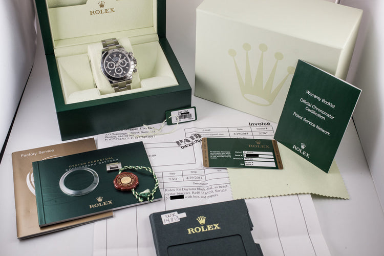 2014 Rolex Daytona 116520 with Box and Papers