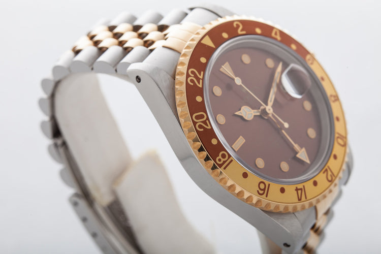 1991 Rolex Two Tone GMT II 16713 with Root Beer Dial
