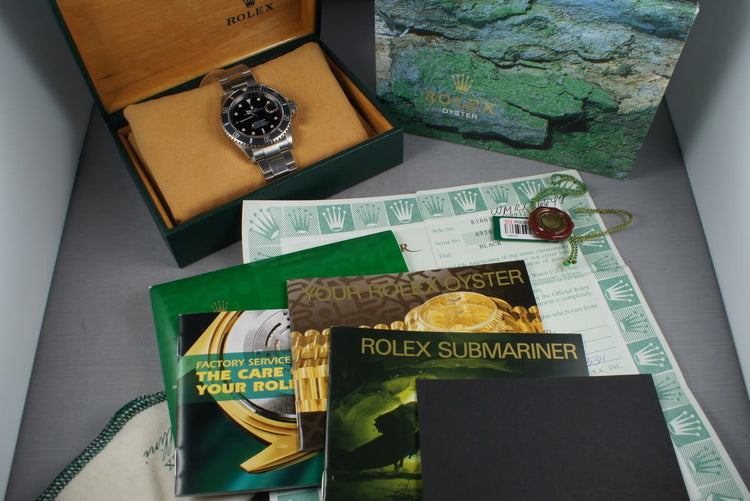 1999 Rolex Submariner 16610 Box and Papers