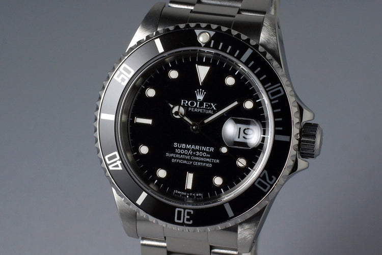 1990 Rolex Submariner 16610 with RSC Papers
