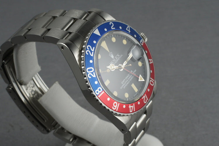 1983 Rolex GMT 16750 with Box and papers with creamy lume