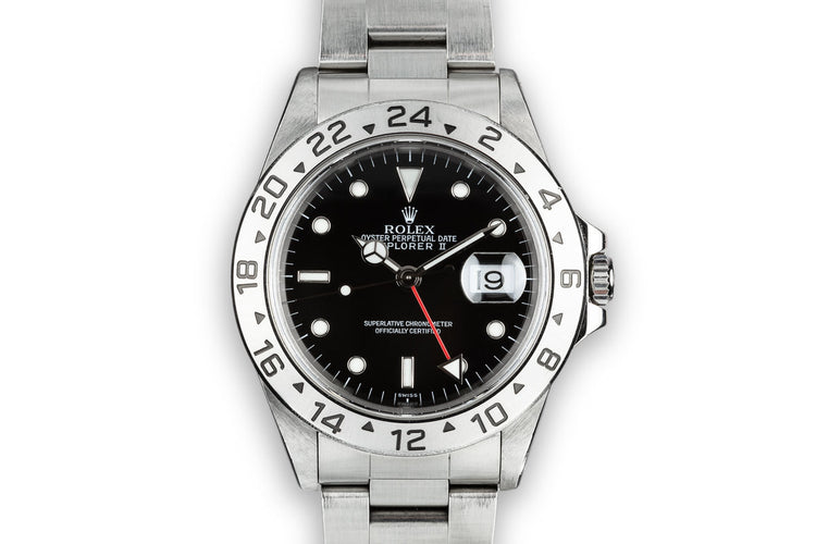1999 Rolex Explorer II 16570 with Black "SWISS" Only Dial