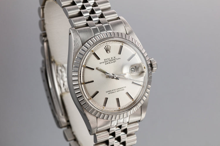 1974 Rolex DateJust 1603 Silver Sigma RAIL DIAL Dial