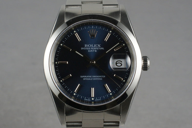 1998 Rolex Blue Dial Date Ref: 15200