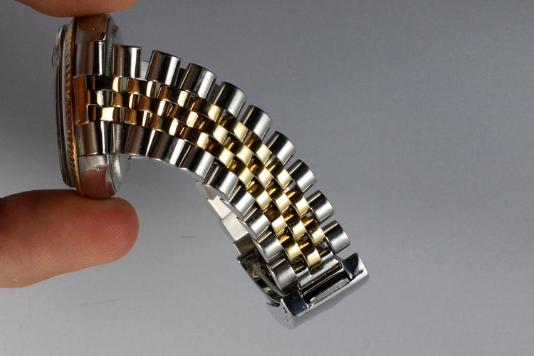 1981 Rolex Two Tone DateJust 16013 Factory Champagne Diamond Dial with Box and Papers