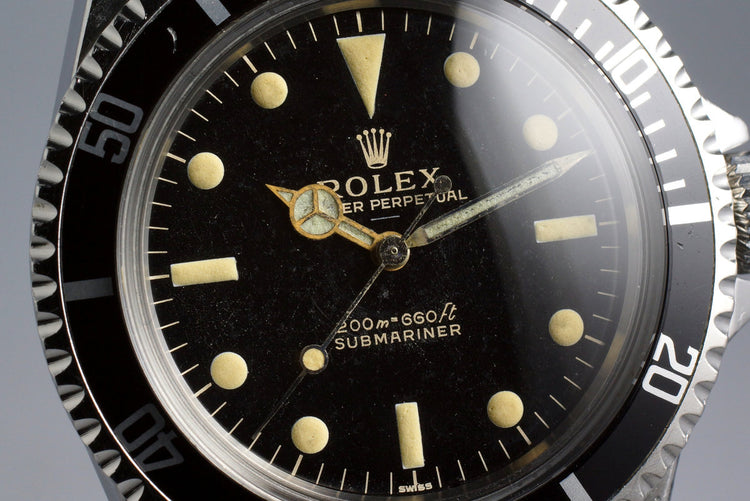 1963 Rolex Submariner 5513 Glossy Gilt UNDERLINE Dial