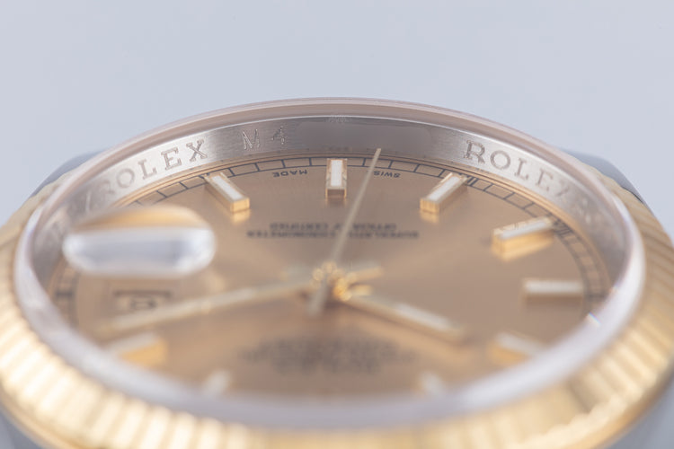 2008 Rolex DateJust 18K/ST116233 Champagne Index Dial with Box & Card