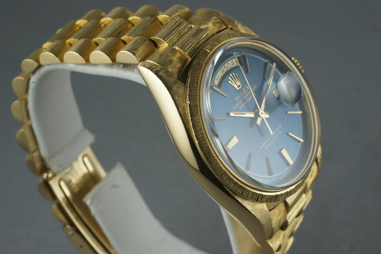 1971 Rolex 18K YG President1807 with Bark and Morellis Finish