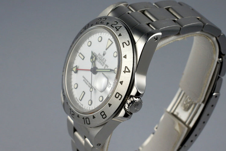 1995 Rolex Explorer II 16570 White Dial