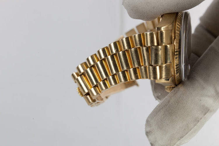 1977 Rolex 18K Day-Date Black Dial