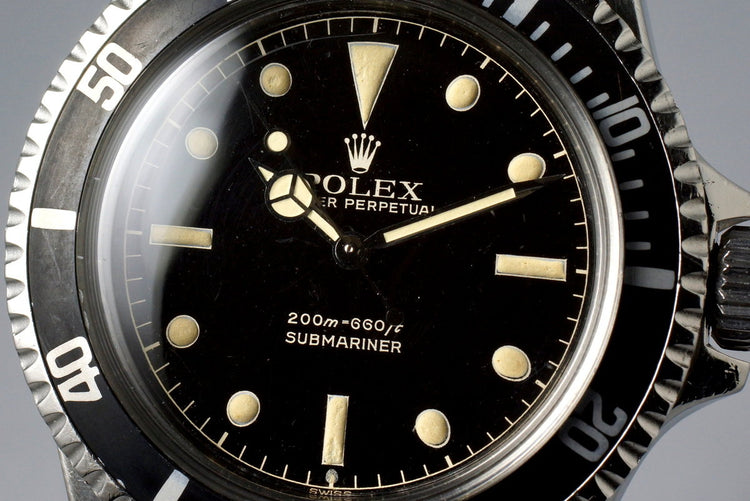 1963 Rolex Submariner 5512 PCG with Gilt Glossy Chapter Ring Dial