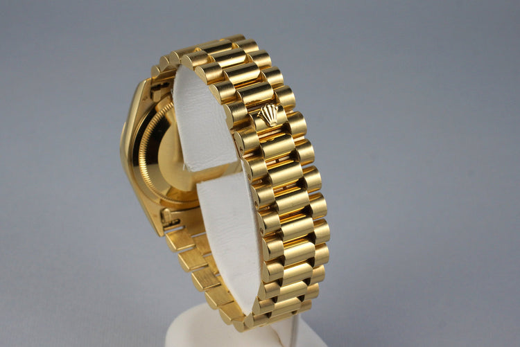 1991 Rolex YG Day-Date 18238 Factory Champagne Diamond Dial
