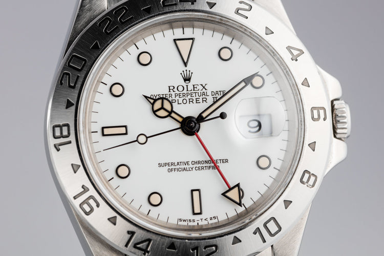 1995 Rolex Explorer II 16570 White Dial