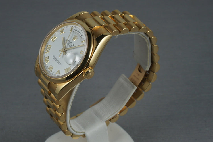 2000 Rolex President 118238 with Smooth bezel aging to a rosy patina