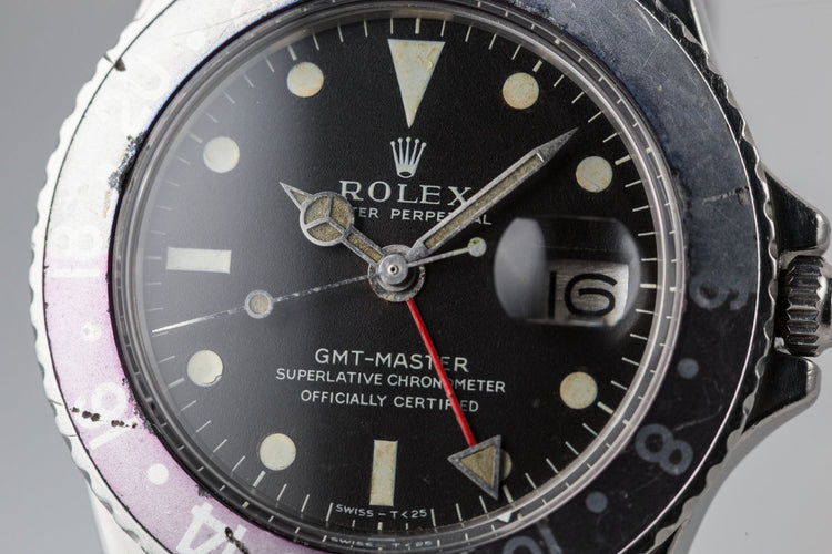 1968 Rolex GMT-Master 1675 With Fuchsia Bezel