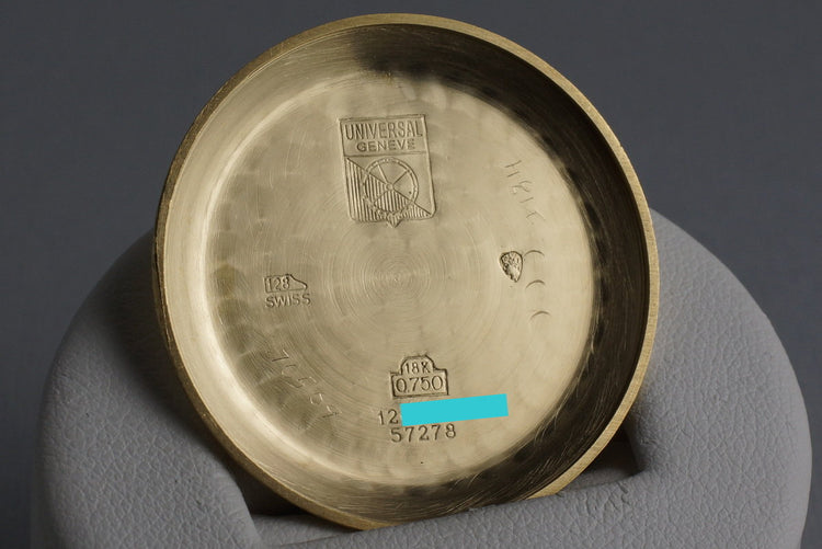 Vintage YG Universal Geneve Tri-Compax 57278 Triple Date Moonphase with Service Papers