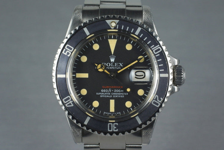 1971 Rolex Red Submariner 1680 Mark V Dial